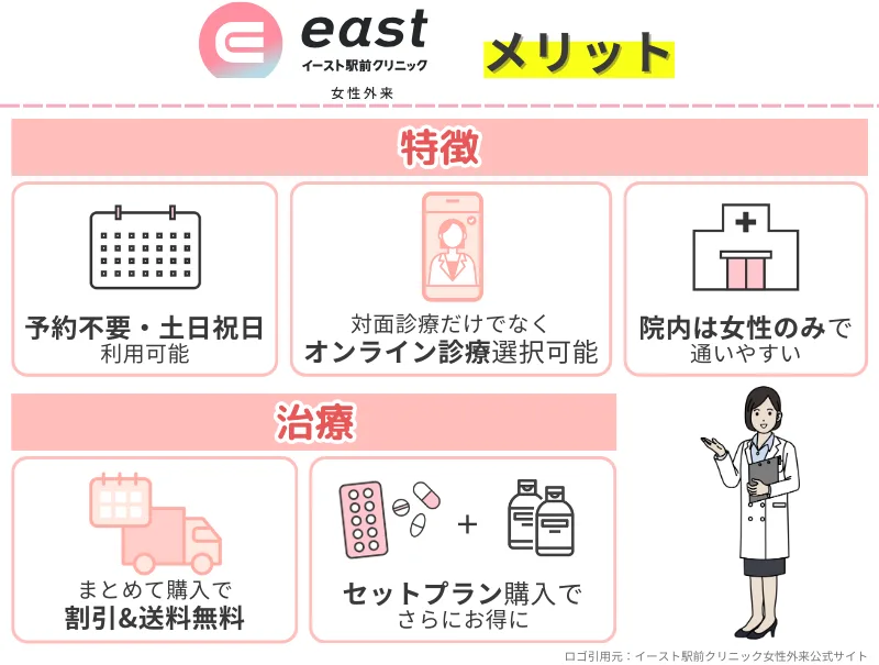 女性-薄毛治療-イースト駅前クリニック女性外来-メリット
