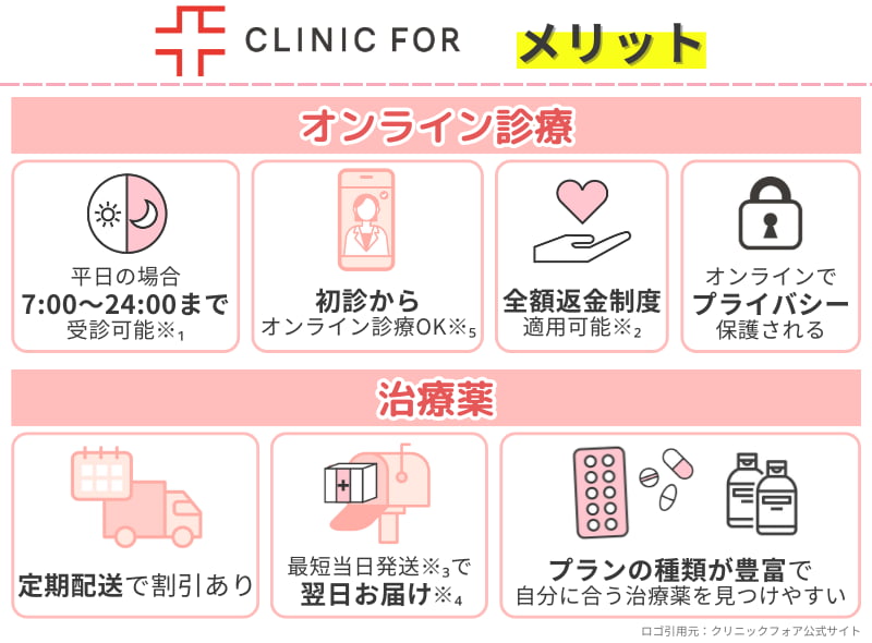 女性薄毛治療のクリニックフォアのメリット